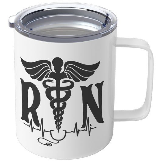 Stay Energized On-the-Go with Our 10 oz RN Insulated Coffee Mug