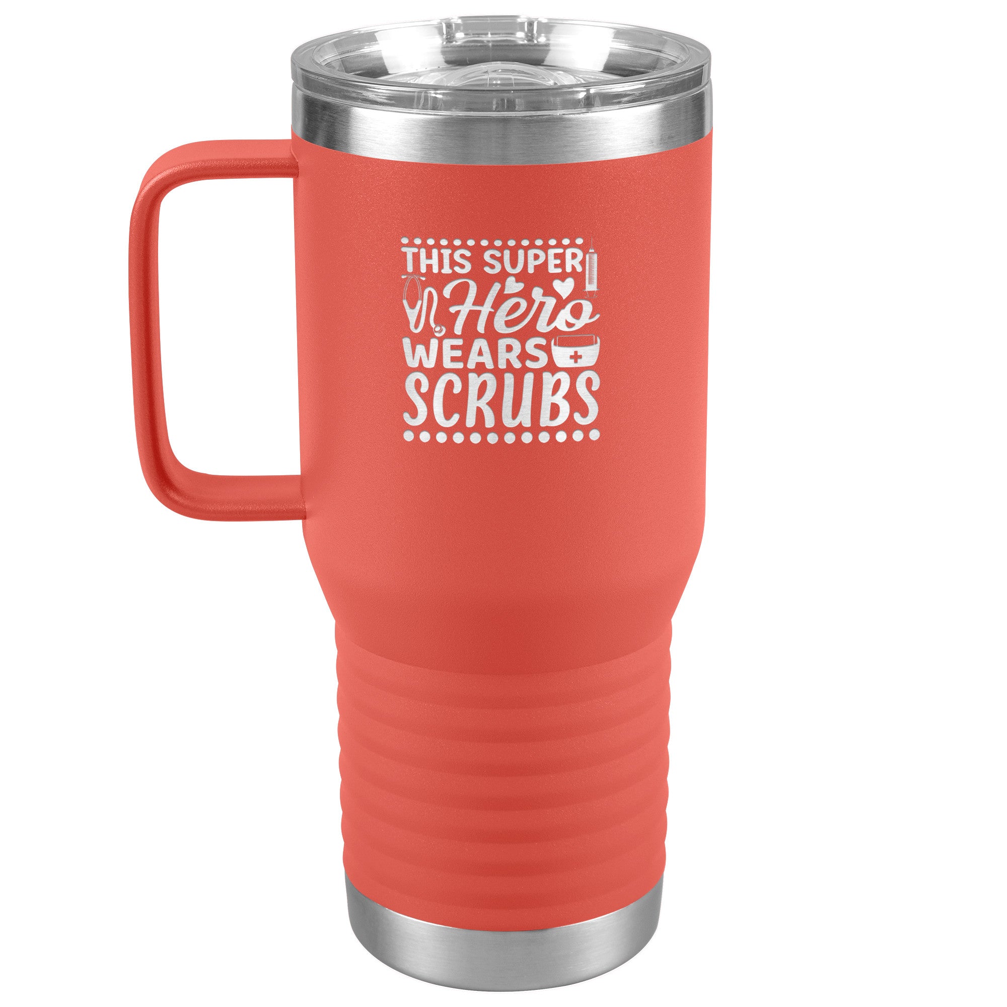 Superhero in Scrubs Design - 20oz Polar Camel Travel Tumbler