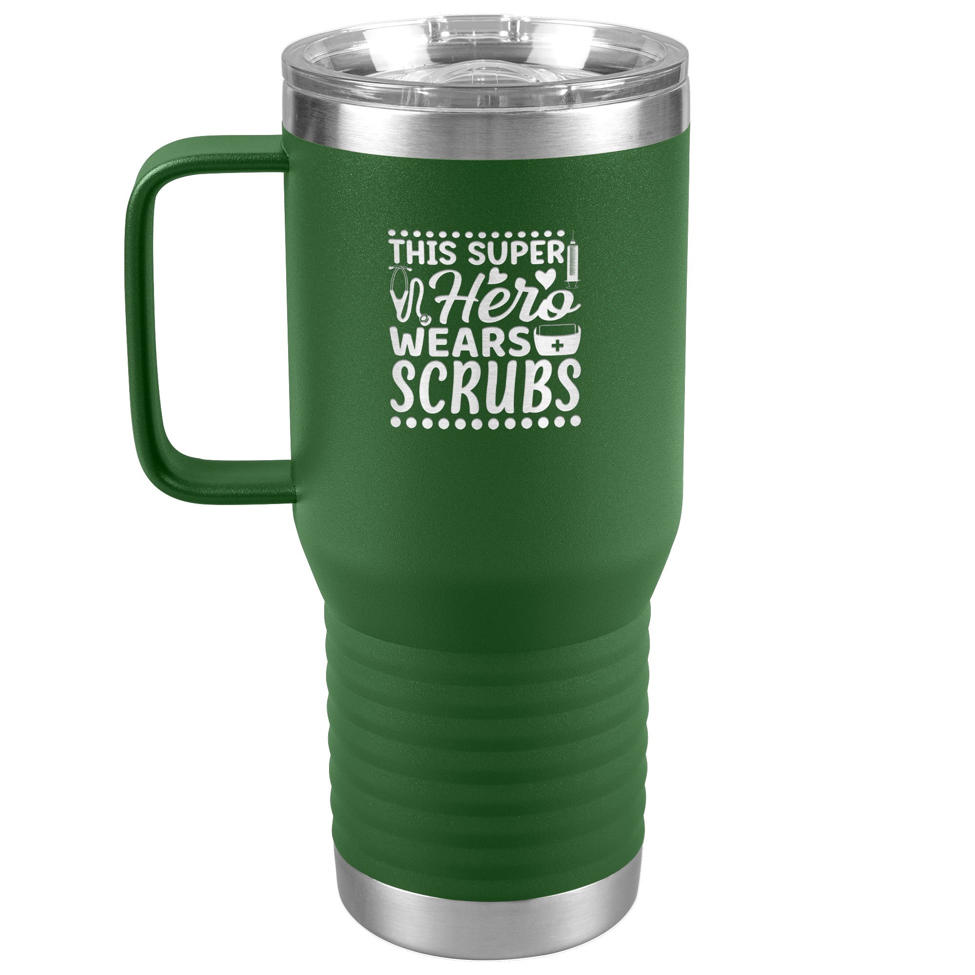 Superhero in Scrubs Design - 20oz Polar Camel Travel Tumbler