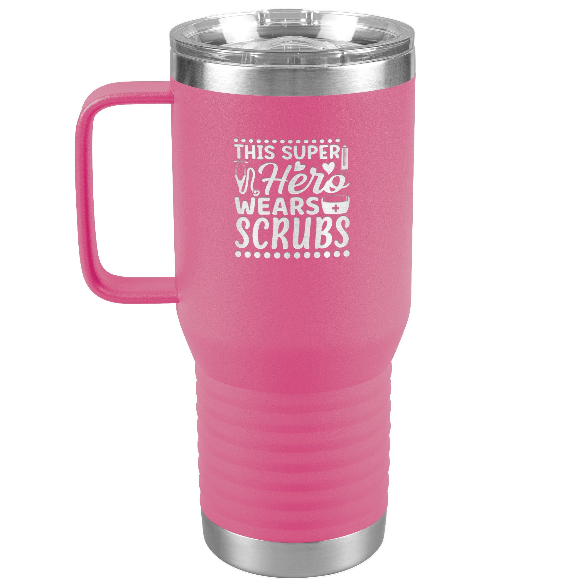 Superhero in Scrubs Design - 20oz Polar Camel Travel Tumbler