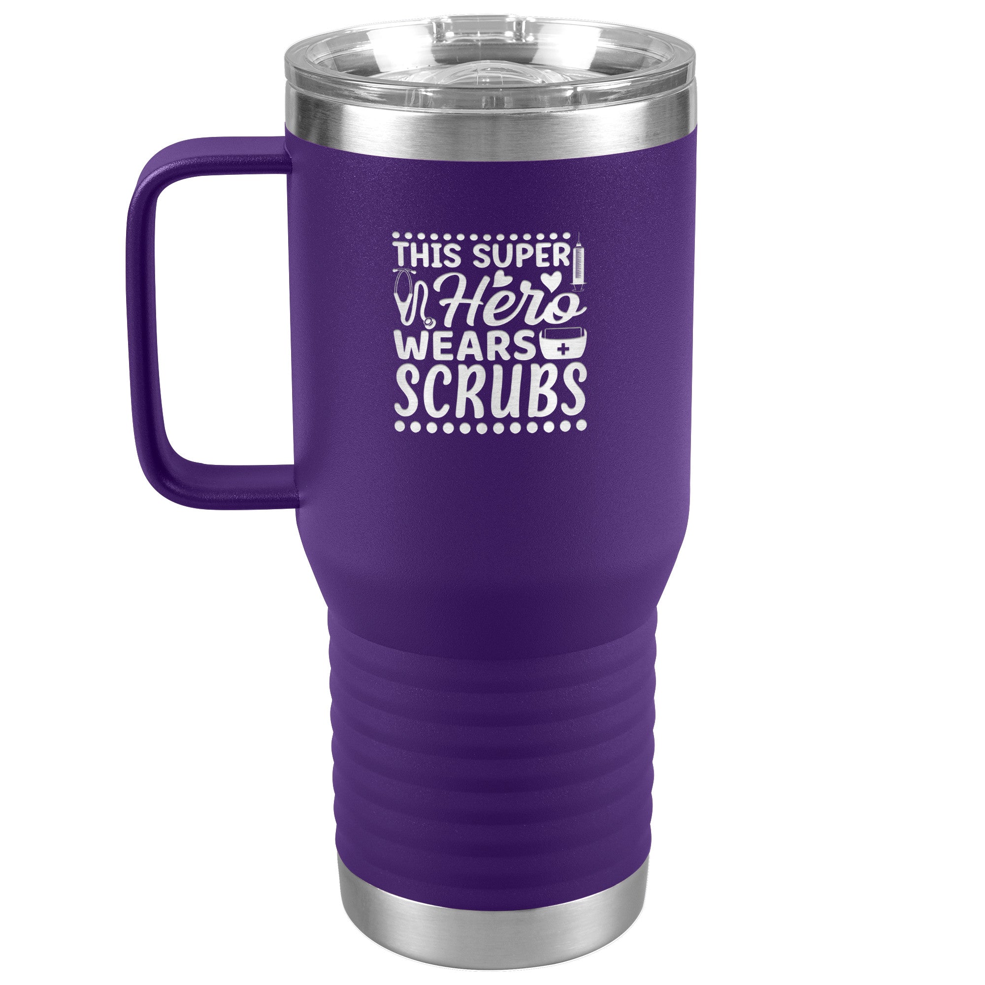 Superhero in Scrubs Design - 20oz Polar Camel Travel Tumbler