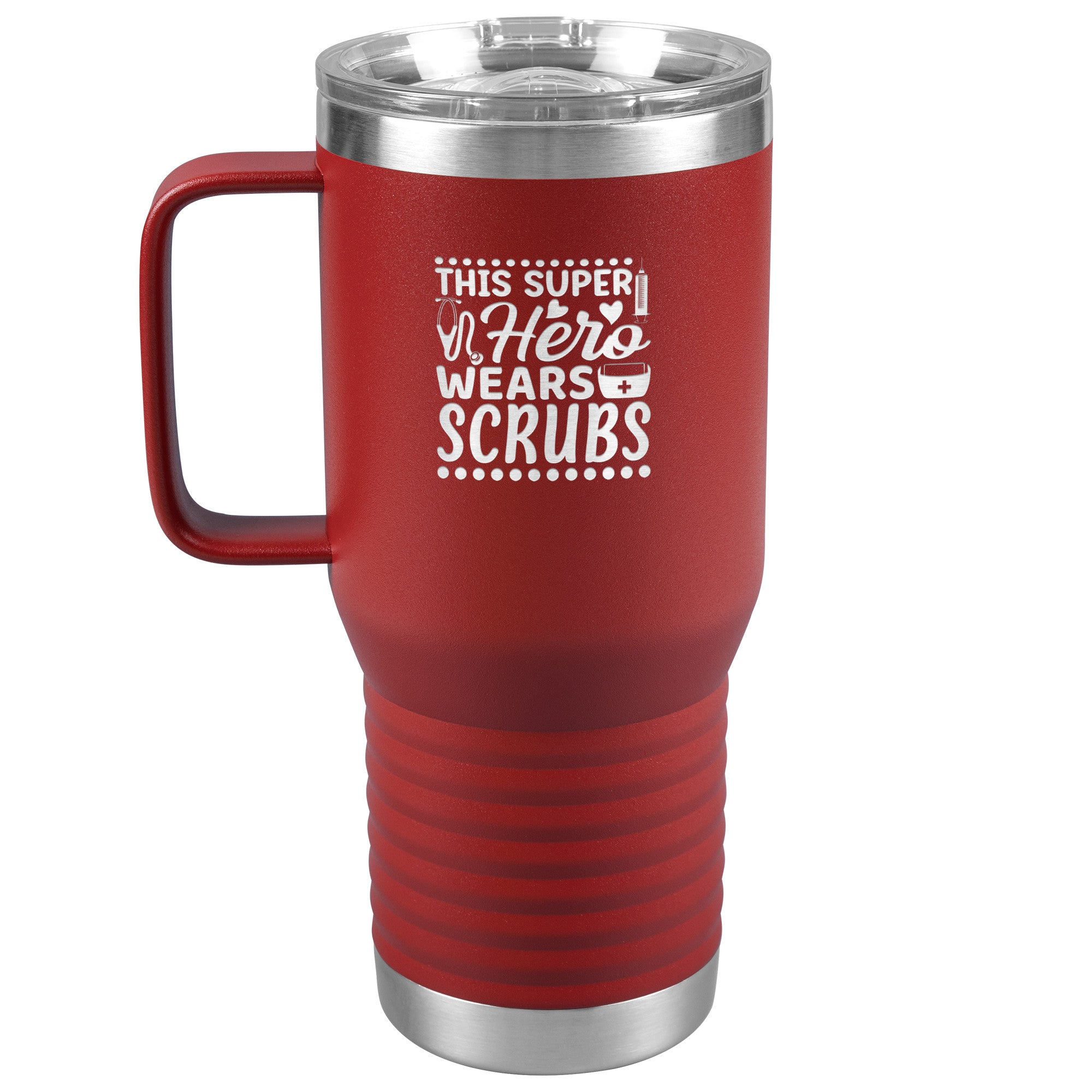 Superhero in Scrubs Design - 20oz Polar Camel Travel Tumbler