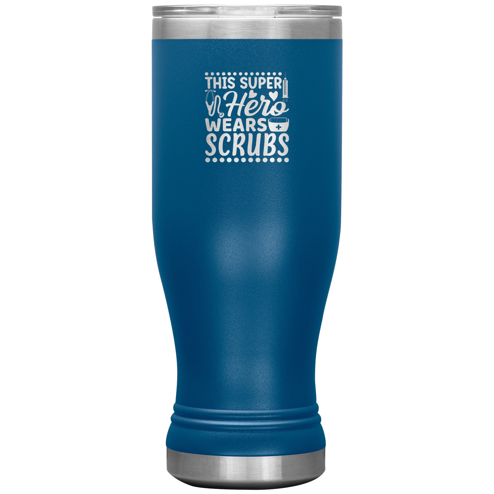 "This Super Hero Wears Scrubs" 20oz Polar Camel Insulated Tumbler – Celebrate Your Healthcare Hero