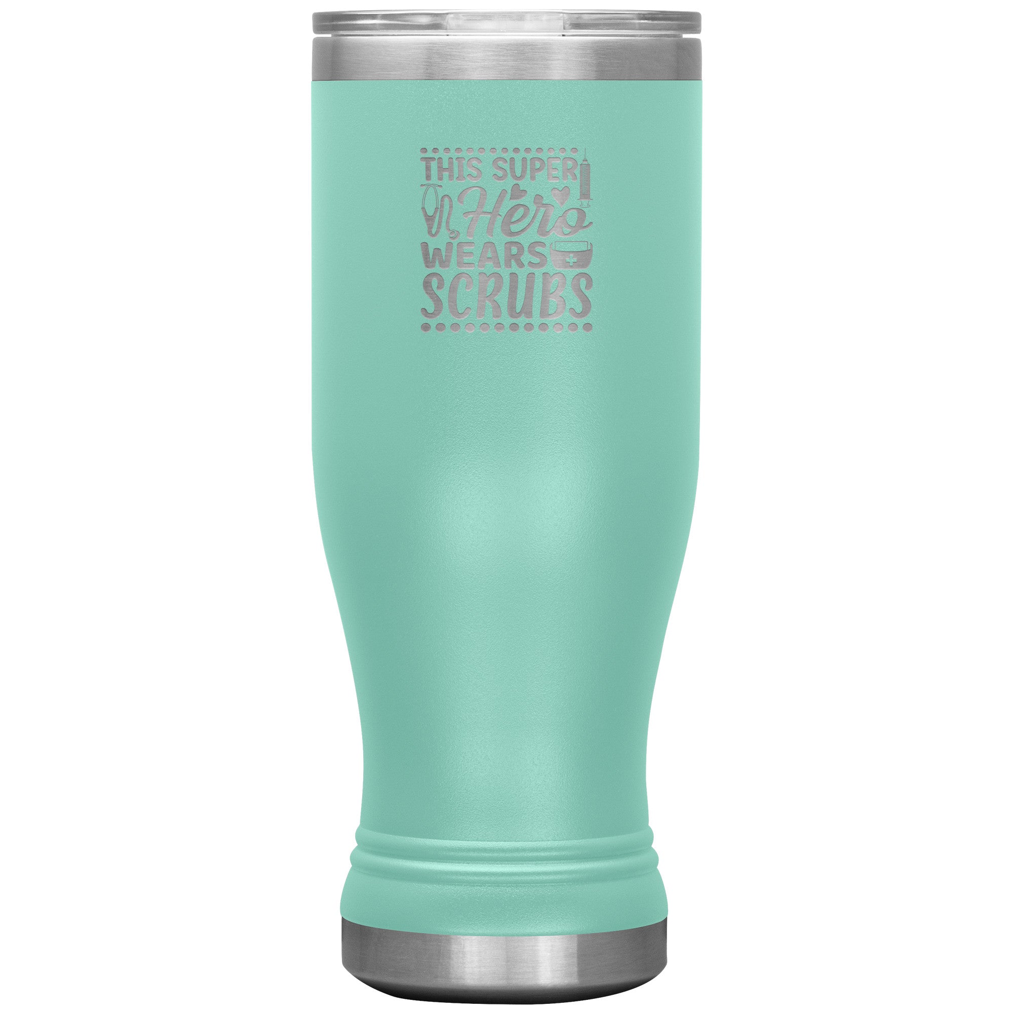 "This Super Hero Wears Scrubs" 20oz Polar Camel Insulated Tumbler – Celebrate Your Healthcare Hero