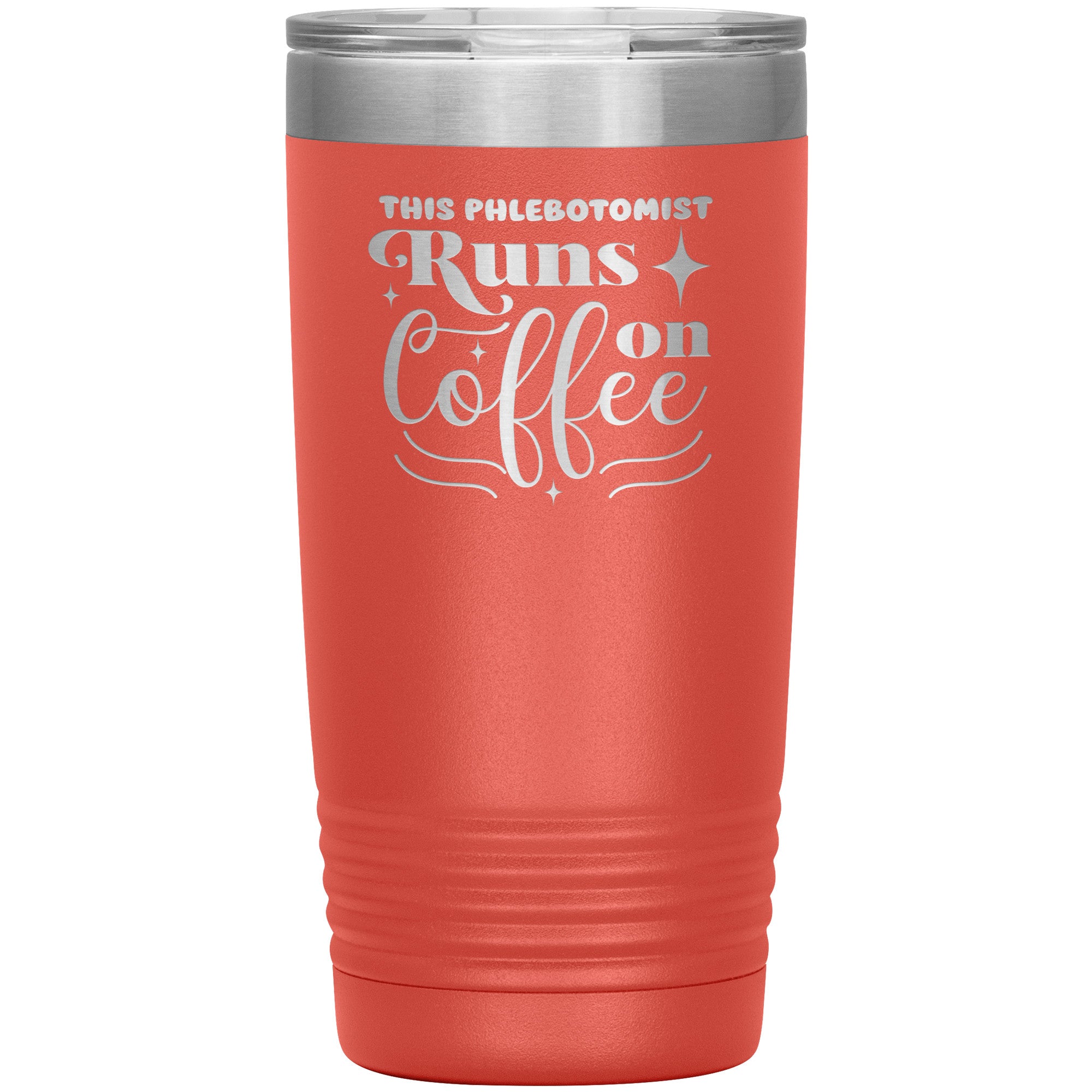 Timeless Sips: The 'This Phlebotomist Runs on Coffee' 20oz Insulated Tumbler