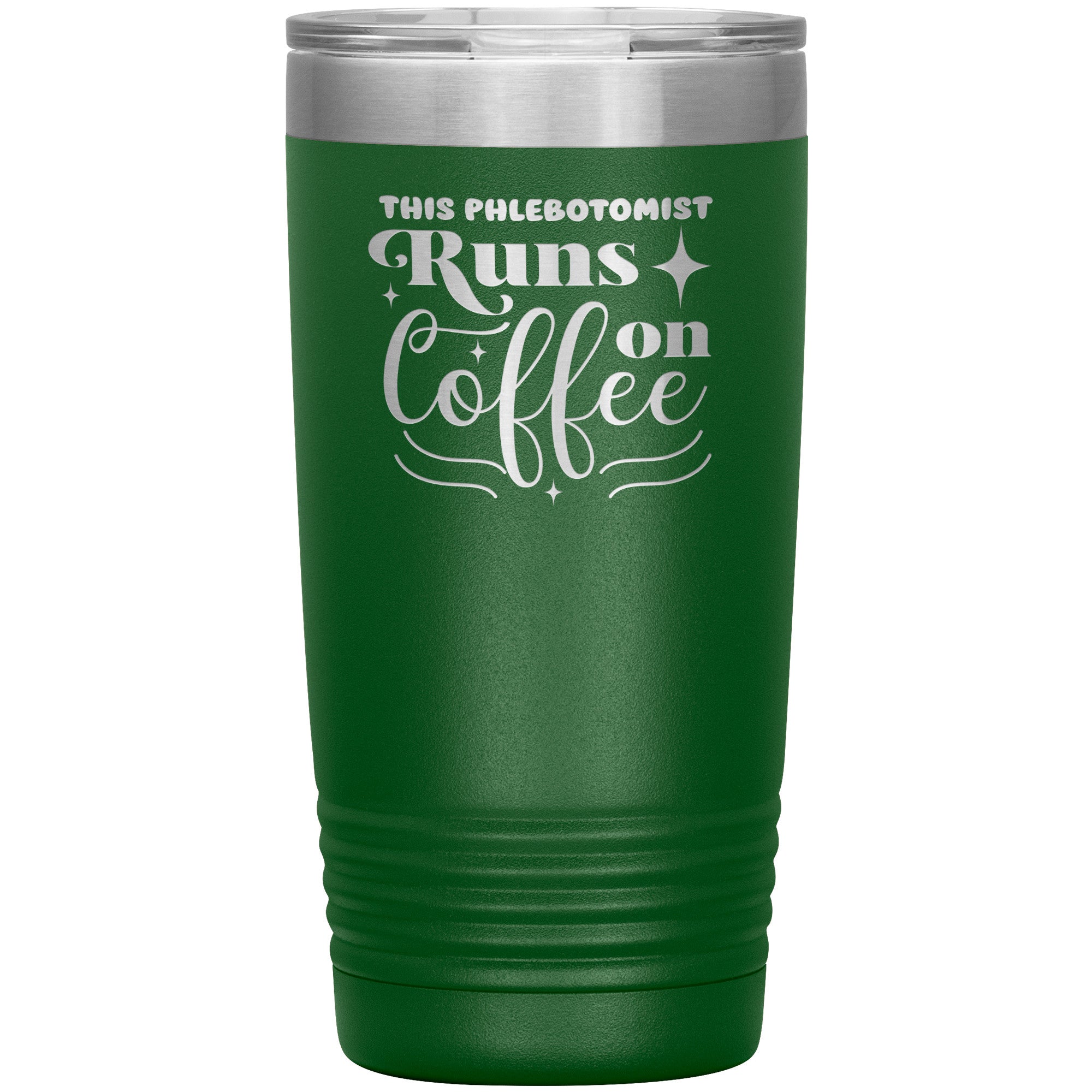 Timeless Sips: The 'This Phlebotomist Runs on Coffee' 20oz Insulated Tumbler