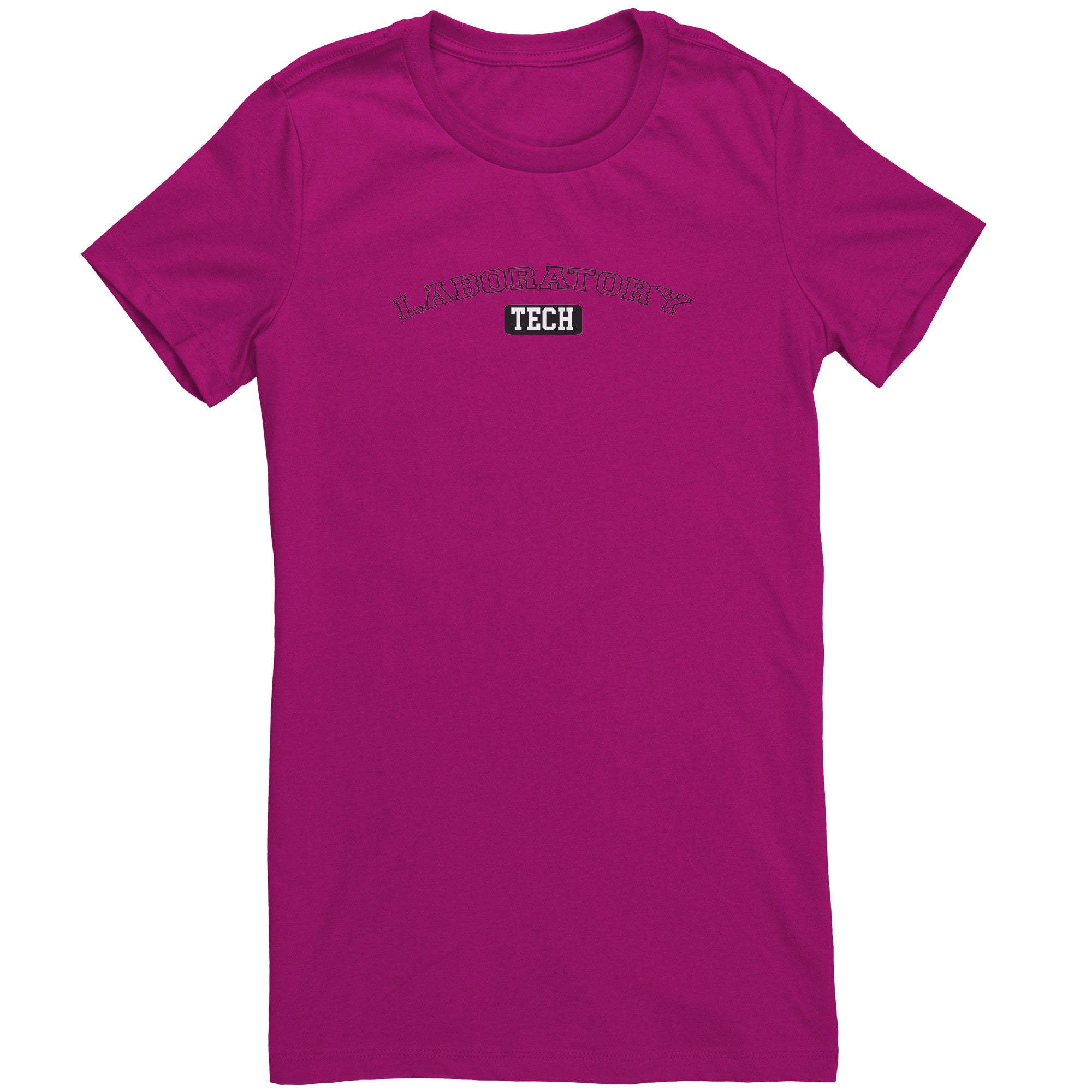 University-Style 'Laboratory Tech' Ladies Crew Neck T-Shirt